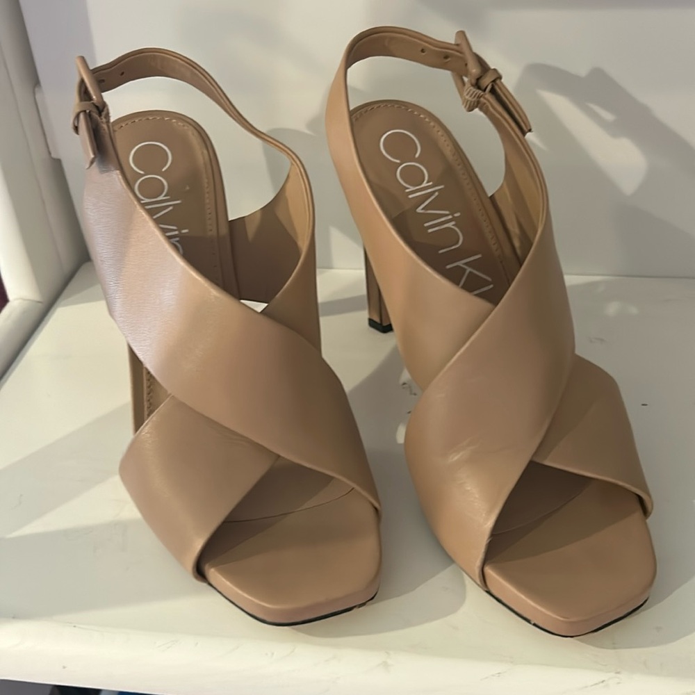 Calvin Klein tall heel sandals size 9